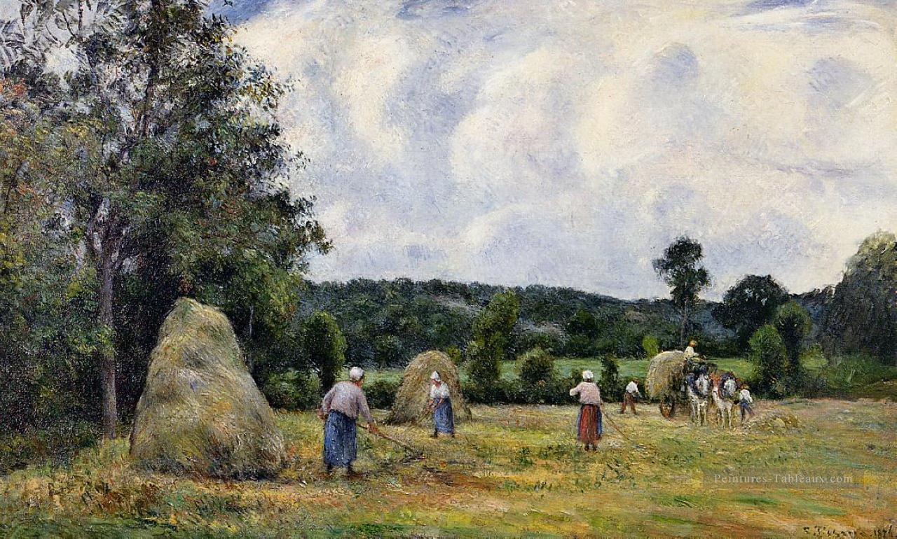la vendange à montfoucault 2 1876 Camille Pissarro Peintures à l'huile